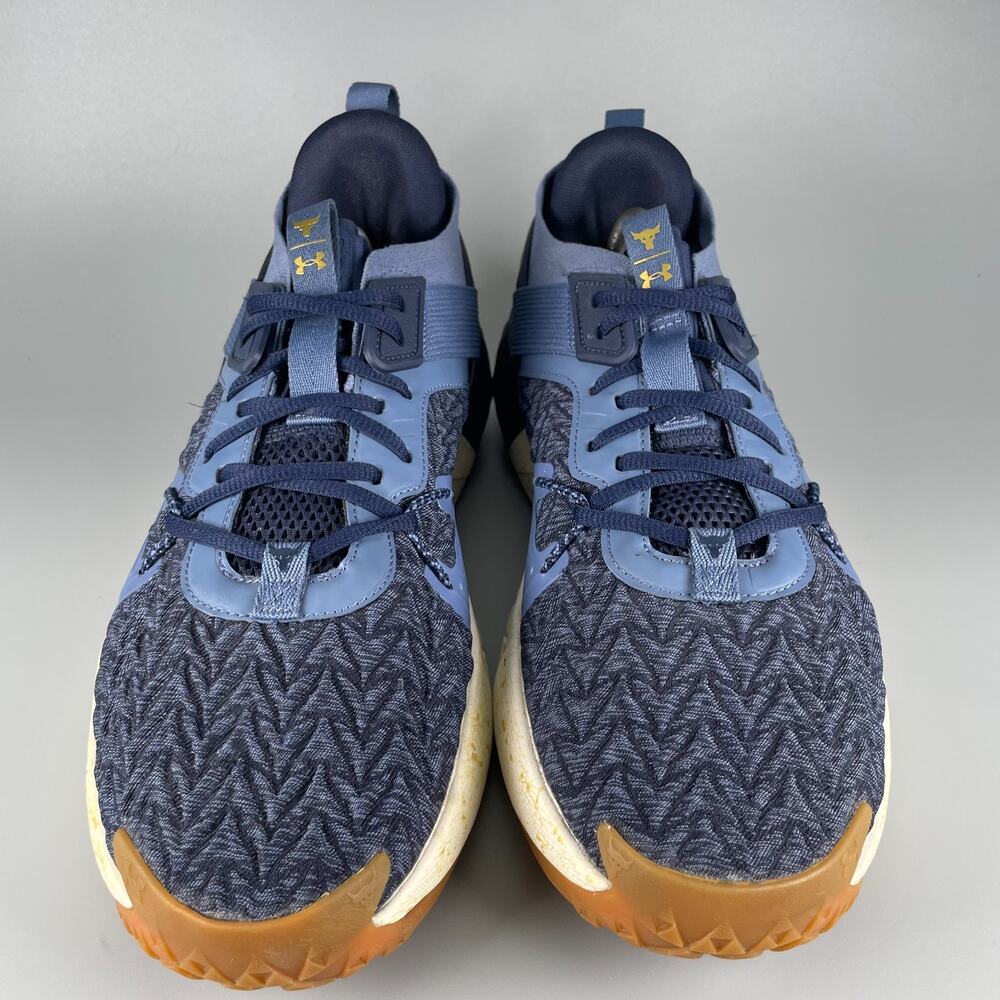 Under Armour Project Rock 6 Men's 13 Blue Gum Cross Training Shoe Sneakers EUC - Picture 2 of 9